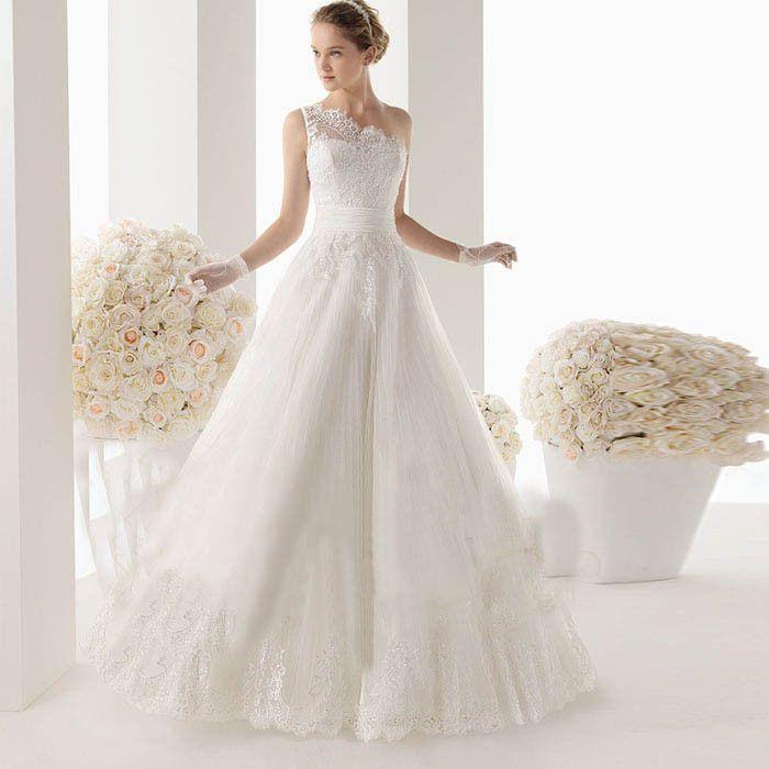 Mariage - 2014 Nouveau Blanc / Ivoire A-ligne de robe de mariage Taille 4 6 8 10 12 14 16 18 20 22 personnalisée