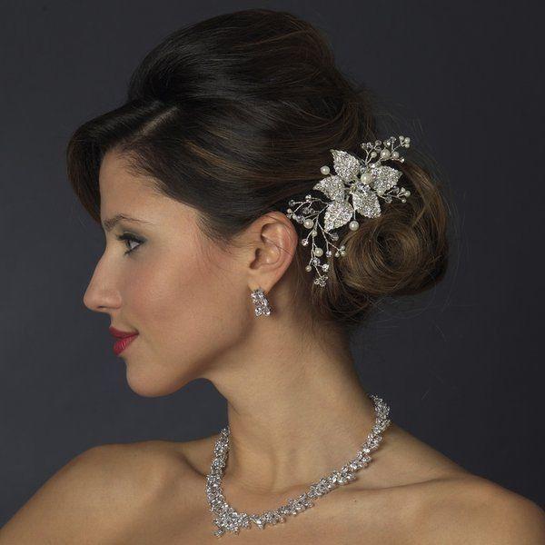 Wedding - Diamond White Pearl And Rhinestone Wedding Hair Comb