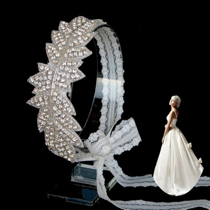 Wedding - Double Crystal Rhinestone Headband Wedding Bridal Hair Accessory
