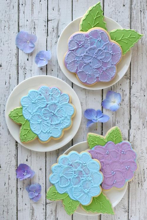 Wedding - Hydrangea Cookies 