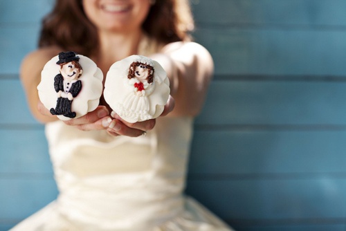 Wedding - Cute Wedding Cupcakes 