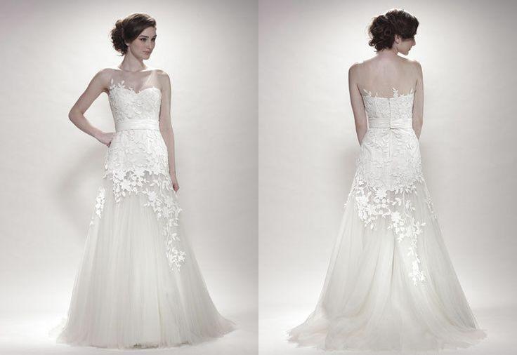 Hochzeit - 2014 Exquisite Weiß / Elfenbein Brautkleid nach Maß Größe 2-4-10-12-18-24