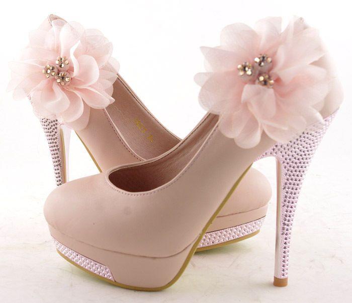 Hochzeit - 2013 Hochzeit mit Blumen-Ankle High Heels Größe in 5-9 3 Farben