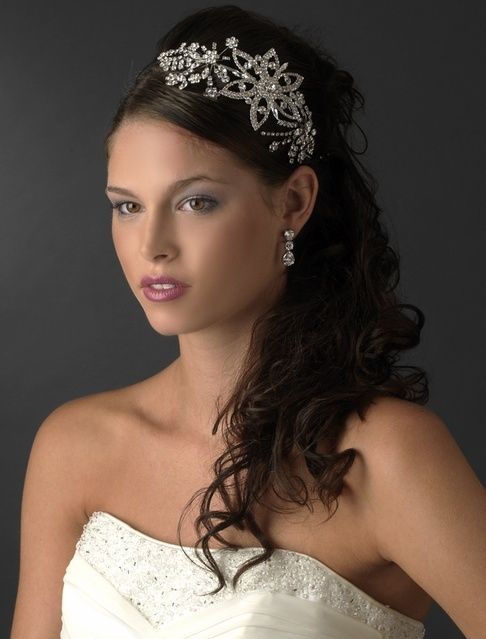 Wedding - NWT New! Bold Vintage Inspired Side Accent Rhinestone Bridal Wedding Headband