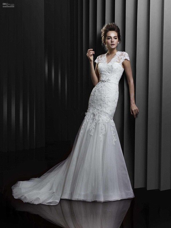 Hochzeit - Details Über 2014 Neu Meerjungfrau Weiß / Elfenbein Brautkleid Braut Kleid Benutzerdefinierte Größe 2 4 6 8