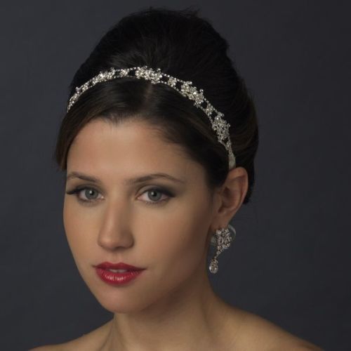 Wedding - NWT Ivory Or White Bridal Ribbon Wedding Headband With Crystals