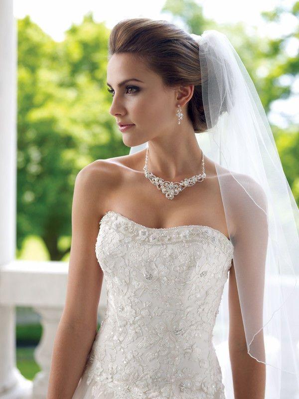 Wedding - Elegant Freshwater Pearl And Crystal Bridal Wedding Necklace Jewelry Set
