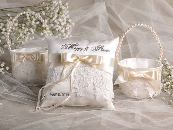 flower girl baskets and ring bearer pillows