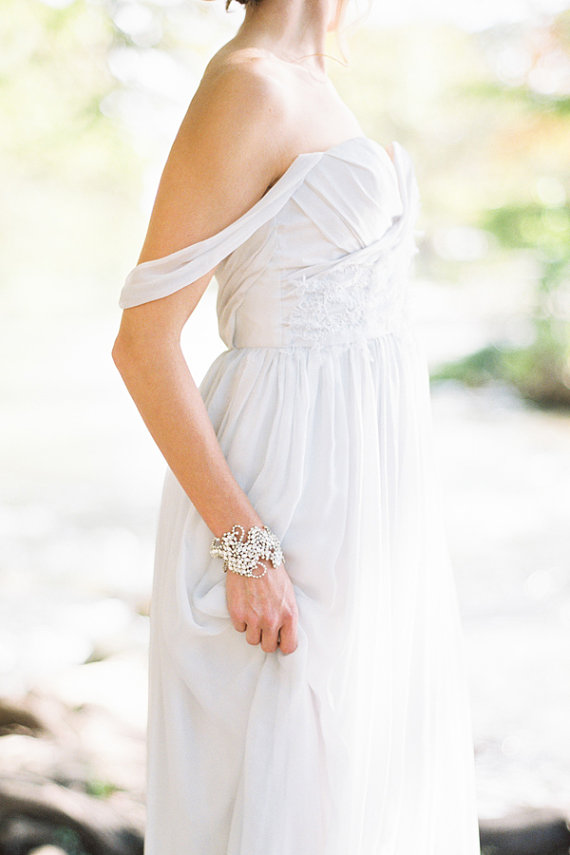 زفاف - Halcyon Bracelet with Crystals  Bridal Wedding Accessory - New