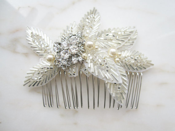 Свадьба - Bridesmaids Gift Set Rhinestone Hair Combs, Set of Five - New