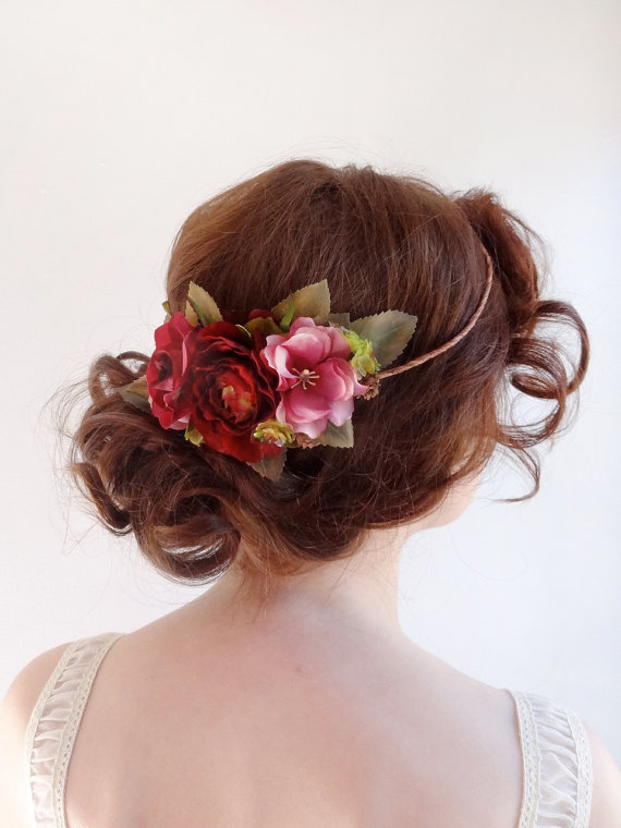 Mariage - lovely bridal floral crown
