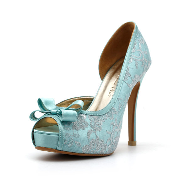 زفاف - Lady Catherine -  Tiffany Blue Wedding Heels