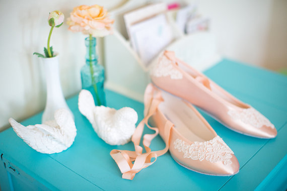 زفاف - Wedding ballet flats bridal shoes