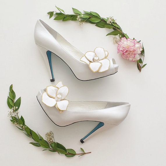 Wedding - Blue White Peep Toe Bridal Shoes Pumps