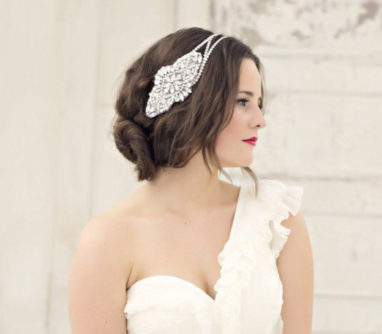 زفاف - Bridal Crystal Rhinestone Hairpin Headpiece