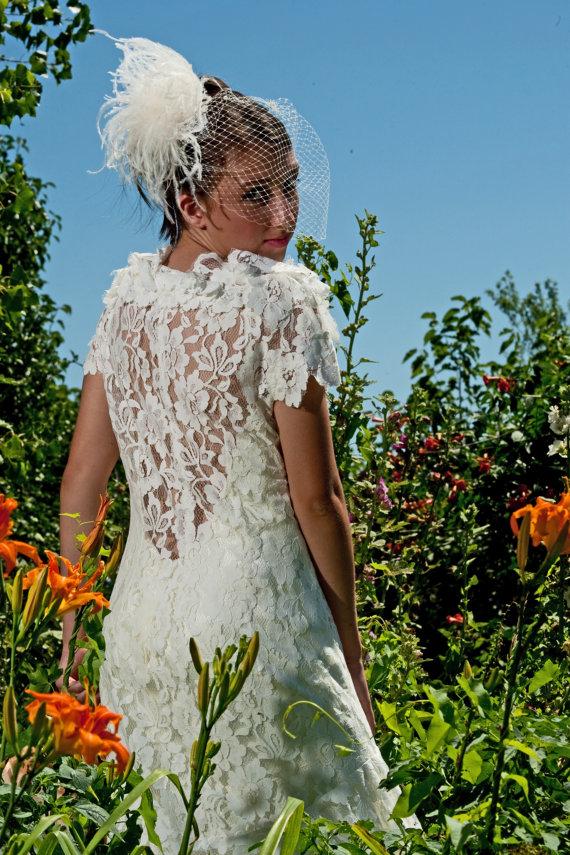 Wedding - 1930s vintage wedding floral gown