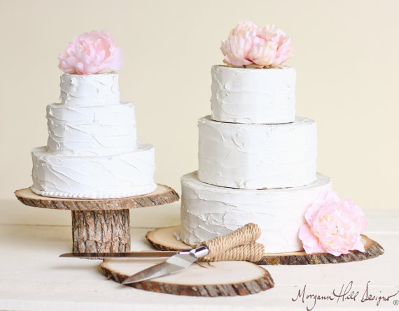 زفاف - Rustic Wedding Cake Knife Serving Set  (Item Number 140322)NEW ITEM - New