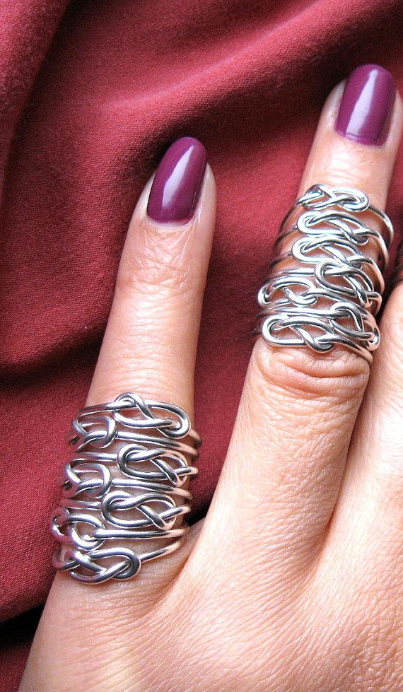 زفاف - Sterling Silver  Infinity Love Knot  Rings set of four (4)  Best Friends Mother Sister Promise Tie the Knot Ring Bridesmaids Rings - New