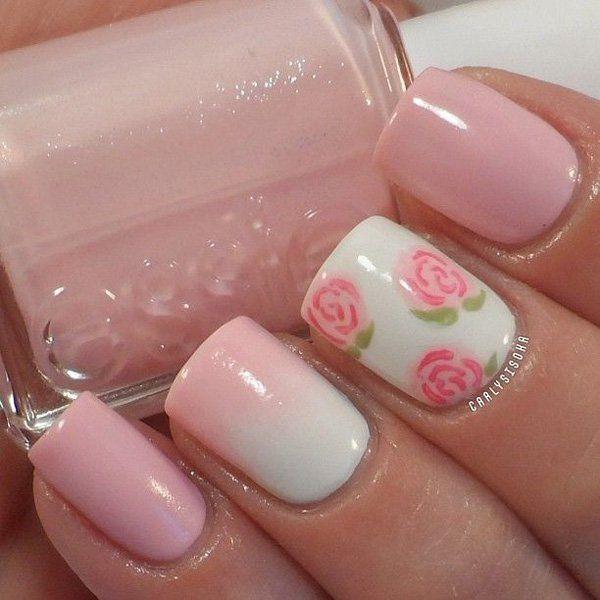 Wedding - 50 Pink Nail Art Designs