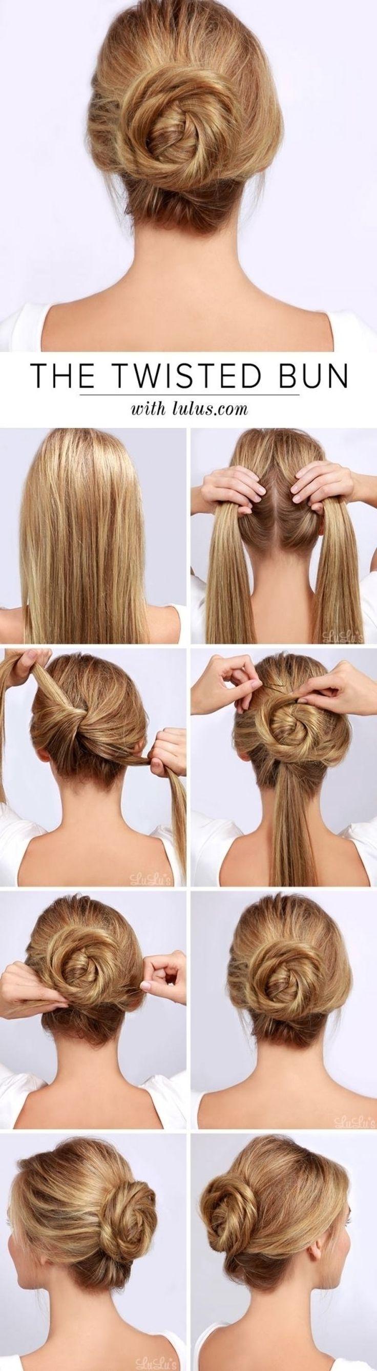 Wedding - 50 Simple Five Minute Hairstyles For Office Women: DIY