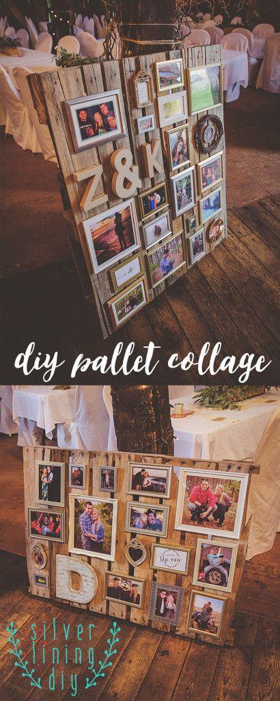 Hochzeit - DIY Wedding Pallet Collage - Silver Lining DIY