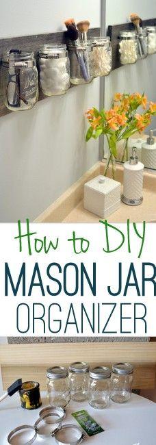 زفاف - How To Create A Mason Jar Organizer