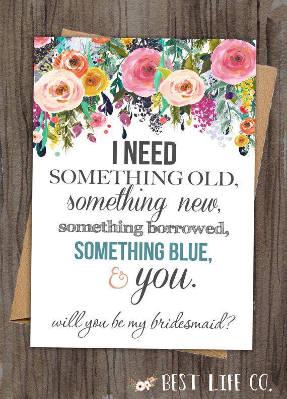 Wedding - Set Of Will You Be My Bridesmaid "The Rosie" Maid Of Honor/Matron Of Honor/Flower Girl Files(4 Included) DIY Wedding Custom Something Blue