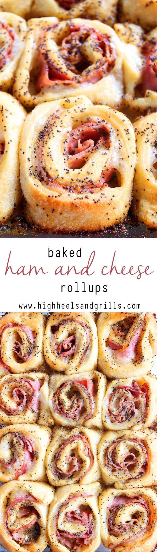 Hochzeit - Baked Ham And Cheese Rollups