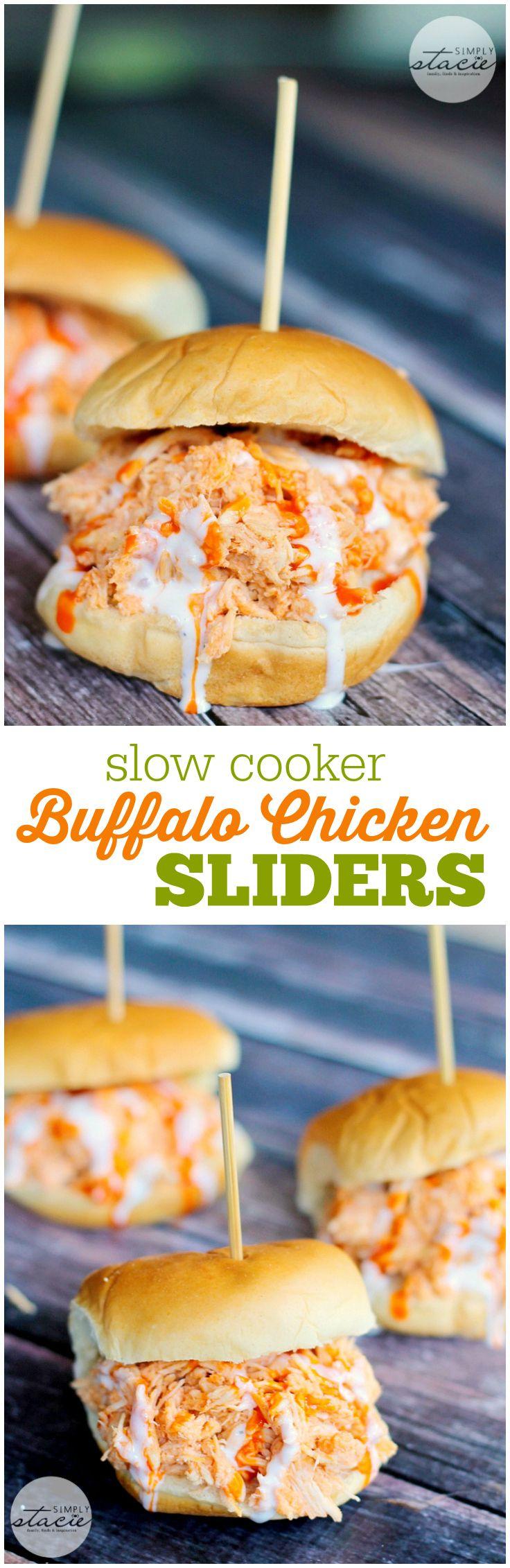 Hochzeit - Slow Cooker Buffalo Chicken Sliders