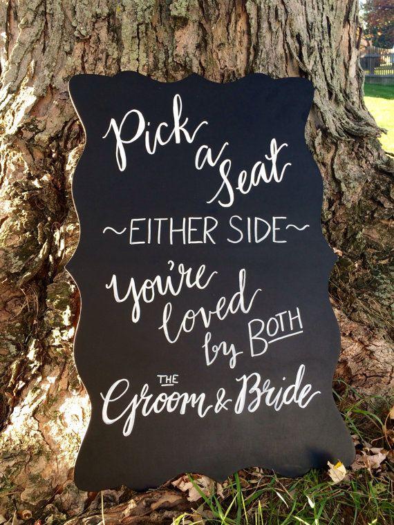 Mariage - Pick A Seat Wedding Ceremony Sign