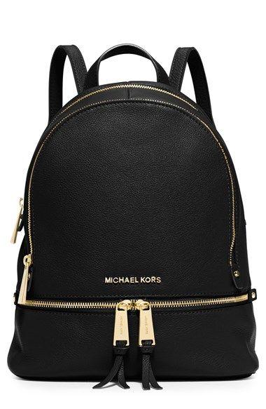 زفاف - MICHAEL Michael Kors 'Small Rhea Zip' Leather Backpack