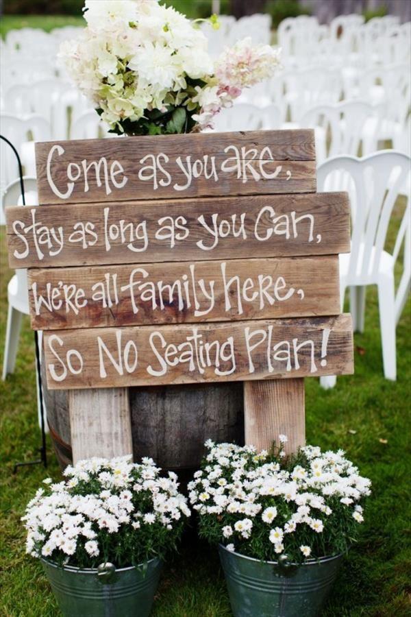 Свадьба - 10 DIY Pallet Sign Ideas For Wedding