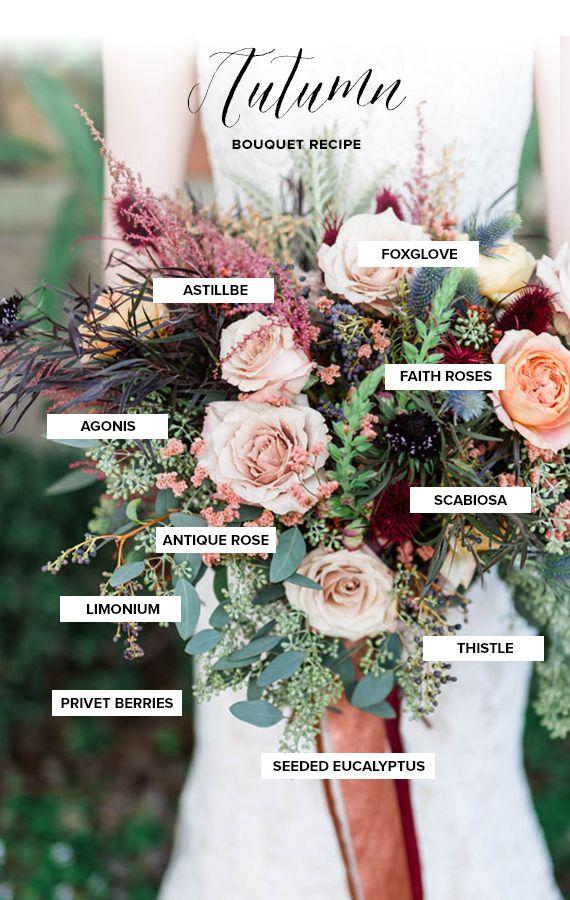 Mariage - Autumn Bouquet Recipe   Bridal Inspiration (100 Layer Cake)