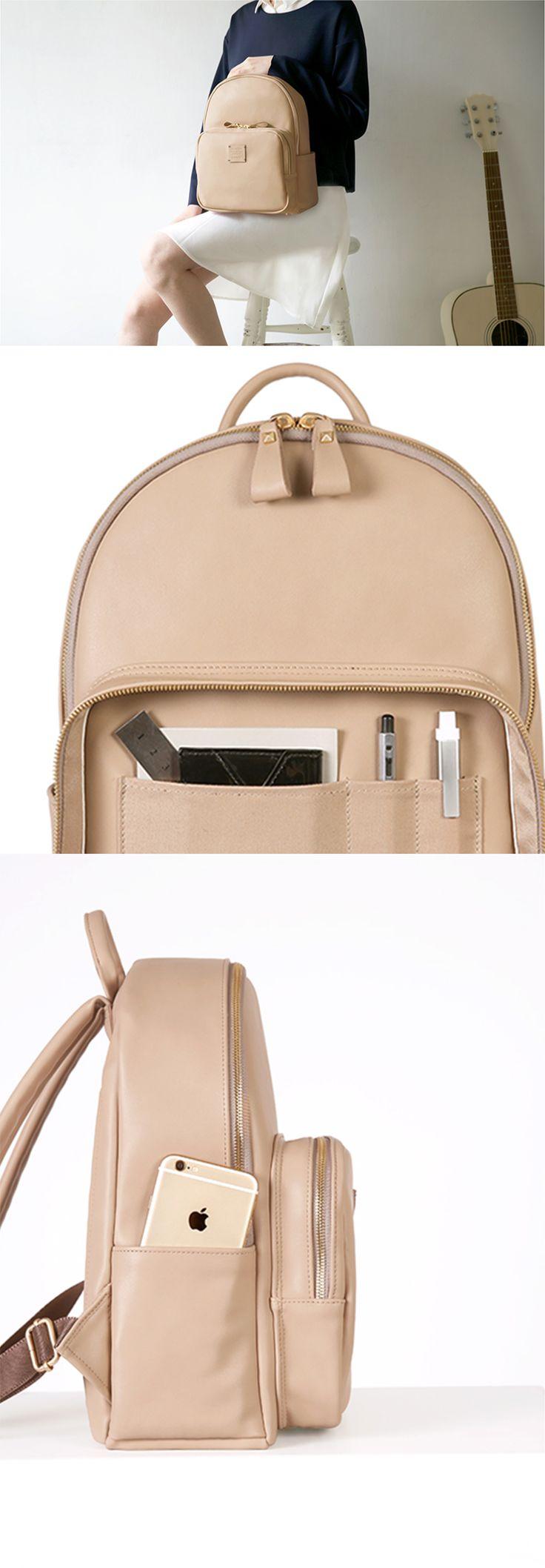 زفاف - Square Mini Office Leather Backpack