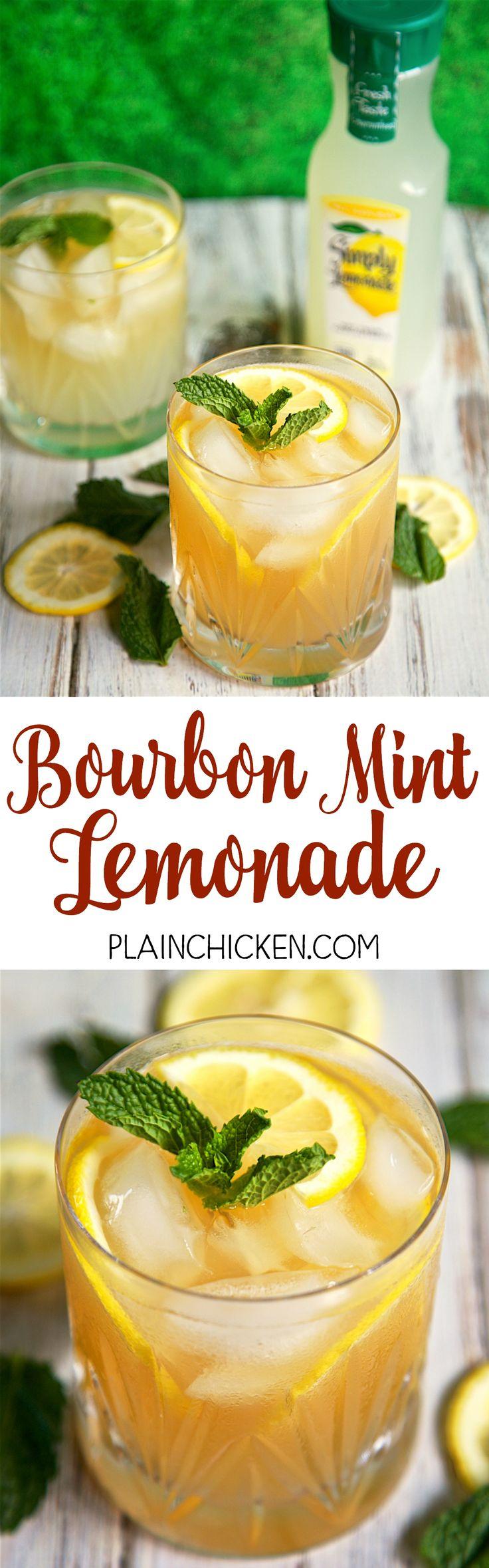 Hochzeit - Bourbon Mint Lemonade