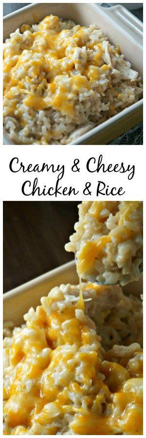 Hochzeit - Creamy And Cheesy Chicken And Rice