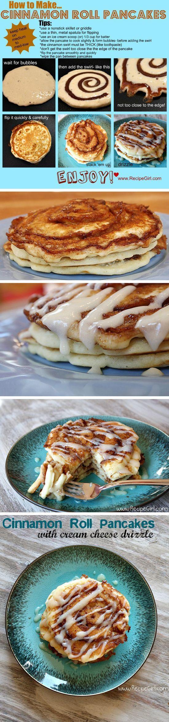 زفاف - Cinnamon Roll Pancakes