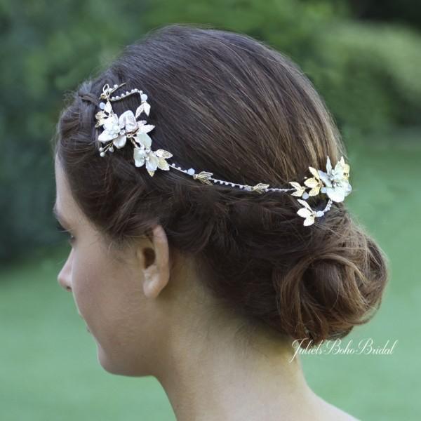 Mariage - Bridal Hair Vines, Wedding Headband , Bridal Hair Accessories ,Pearl Wedding Headband ,Bridal Headpiece ,Bridal Hair Vine ,