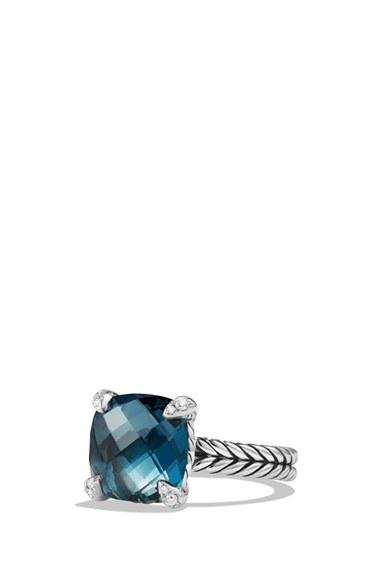 زفاف - David Yurman 'Châtelaine' Ring with Semiprecious Stone and Diamonds 