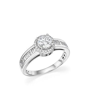 Hochzeit - Bloomingdale&#039;s Diamond Halo Engagement Ring in 14K White Gold, 1.10 ct. t.w.