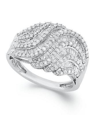 زفاف - Wrapped in Love™ Diamond Twist Ring in Sterling Silver 