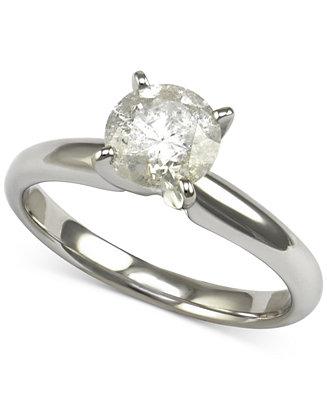 Свадьба - Macy&#039;s Diamond Solitaire Engagement Ring (1-1/4 ct. t.w.) in 14k White Gold