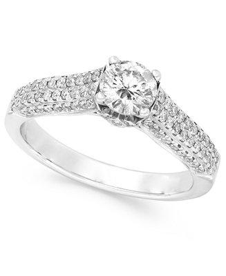 Mariage - EFFY Collection EFFY Bridal Certified Diamond Engagement Ring in 14k White Gold (1 ct. t.w.)
