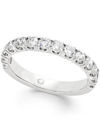 Mariage - Macy&#039;s Diamond Band Ring (1 ct. t.w.) in 14k White or Yellow Gold
