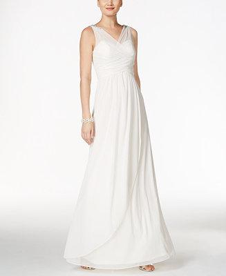 Wedding - Adrianna Papell Adrianna Papell Ruched Embellished Gown
