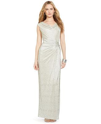 زفاف - Ralph Lauren Embellished Metallic Gown