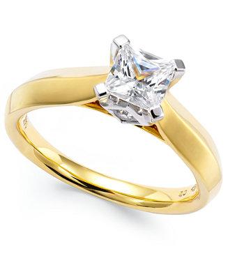 Hochzeit - Certified Diamond Solitaire Ring (1 ct. t.w.) in 14k Gold or White Gold