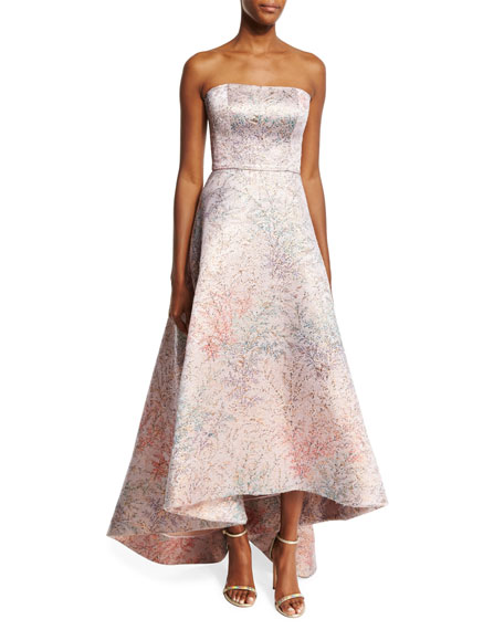 Mariage - Spring Blossom Jacquard Strapless Gown, Light Pink