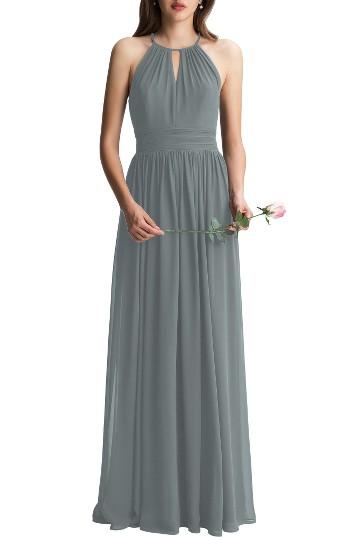 زفاف - Keyhole Chiffon A-Line Gown