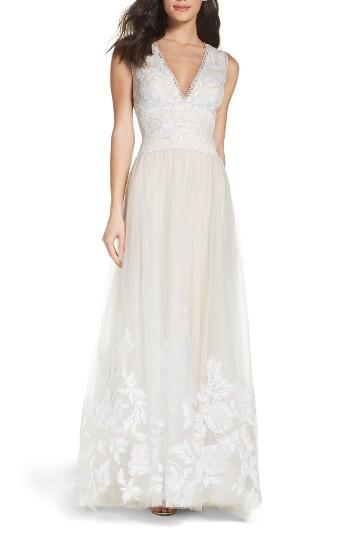 Hochzeit - Tadashi Shoji Tulle Lace A-Line Gown 